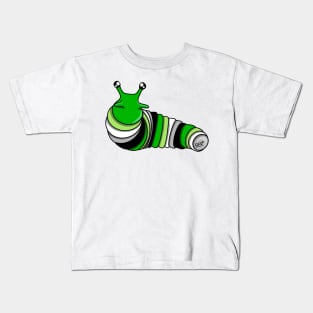 Aromantic Pride Fidget Slug Kids T-Shirt